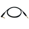 3ft Premium TS Mono Male to TS Mono Right Angle Male InstrumentGuitar Cable FN-TS1R-03