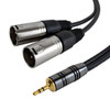 3ft Premium Y-Splitter 35mm to 2x XLR Male Unbalanced Cable FN-35MM-2XLRM-03