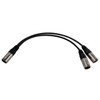 10ft Premium XLR Male to 2x XLR Male Balanced Splitter Cable FN-XLR-MMM-10