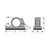 100pk Cable Clamp 12mm OD Cable Self-Adhesive or Screw-Down - Black FN-CC-210-BK