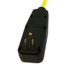 2ft 5-15P GFCI Plug to Triple Tap 5-15R Adapter - 12AWG SJTW -Yellow FN-PG-001-02