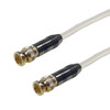 10ft Premium  RG6 Composite BNC Male to Male Cable FT6 - White FN-BNC1-10PL