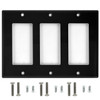 Decora Triple Gang Wall Plate - Black FN-WP-D3-BK