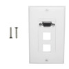 1-Port VGA Wall Plate Kit Decora White with 2x Keystone Hole FN-WPK-VGA2-D