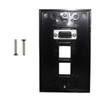 1-Port VGA Wall Plate Kit Decora Black with 2x Keystone Hole FN-WPK-VGA2-D-BK