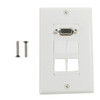 1-Port VGA Wall Plate Kit Decora White with 4x Keystone inserts FN-WPK-VGA4-D