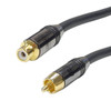 25ft Premium Phantom Cables Hi-Flex Double Shielded RG59 Composite RCA Cable Male to Female FN-RCA1PH3-25