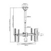 Dual Swivel  Tilt Ceiling Mount Bracket for Flat LCDLEDs - Fits Sizes 37-70 inches - Maximum VESA 600x400 FN-MT-252-BK