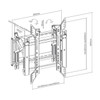 Video Wall Portrait TV Mount Bracket Fully Adjustable - Fits Sizes 45-70 inches - Maximum VESA 600x400 FN-MT-1520-BK