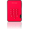 iStorage diskAshur2 1 TB Portable Hard Drive - External - Fiery Red - TAA Compliant - USB 31 - 5400rpm - 8 MB Buffer - 256-bit - 2 IS-DA2-256-1000-R