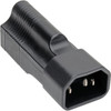 Tripp Lite NEMA 5-15R to C14 Power Cord Adapter - 10A 125V Black - 1 x IEC 60320 C14 Male 1 x NEMA 5-15R Female - 125 V AC  10 A P002-000