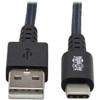 Tripp Lite U038-006-GY-MAX Heavy-Duty USB-A to USB-C Cable MM Gray 6 ft 18 m - 6 ft Data Transfer Cable for Smartphone Hard U038-006-GY-MAX