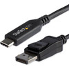 StarTechcom 6 ft 18 m - USB C to DisplayPort 14 Cable - 8K - HBR3 - Thunderbolt 3 Compatible - USB C Adapter and Cable in One - CDP2DP146B