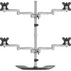 StarTechcom Quad Monitor Stand - Desktop VESA 4 Monitor Arm up to 32 Screens - Ergonomic Articulating Pole Mount - Adjustable - - 4 ARMQUADSS