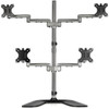 StarTechcom Quad Monitor Stand - Desktop VESA 4 Monitor Arm up to 32 Screens - Ergonomic Articulating Pole Mount - Adjustable - - 4 ARMQUADSS