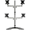 StarTechcom Quad Monitor Stand - Desktop VESA 4 Monitor Arm up to 32 Screens - Ergonomic Articulating Pole Mount - Adjustable - - 4 ARMQUADSS