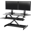 Ergotron WorkFit Corner Standing Desk Converter - Up to 30 Screen Support - 1588 kg Load Capacity - Desktop Tabletop - Black 33-468-921