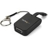 StarTechcom Compact USB C to VGA Adapter - 1080p Active USB Type-C to VGA Display Converter w Keychain Ring - Thunderbolt 3 - USB-C CDP2VGAFC