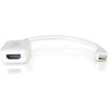 C2G 8in Mini DisplayPort Male to HDMI Female Adapter Converter - White - 8 HDMIMini DisplayPort AV Cable for AudioVideo Device - 54314