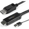 StarTechcom 6ft 2m HDMI to DisplayPort Cable 4K 30Hz - Active HDMI 14 to DP 12 Adapter Cable with Audio - USB Powered Video - 14 HD2DPMM6
