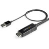 StarTechcom 6ft 2m HDMI to DisplayPort Cable 4K 30Hz - Active HDMI 14 to DP 12 Adapter Cable with Audio - USB Powered Video - 14 HD2DPMM6