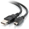 C2G USB Cable - Type A Male - Mini Type B Male USB - 2m - Black 27005