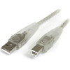 StarTechcom Transparent USB 20 cable - 4 pin USB Type A M - 4 pin USB Type B M -  USB  Hi-Speed USB  - 10 ft - Connect USB to USB2HAB10T