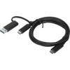 Lenovo Hybrid USB-C With USB-A Cable - 33 ft USB Data Transfer Cable for Notebook - First End 1 x Type C Male USB - Second End 1 x 4X90U90618