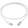Tripp Lite USB-C to Lightning Cable MM White 3 ft 09 m - 3 ft LightningUSB Data Transfer Cable for iPhone iPad iPod Wall M102-003-WH