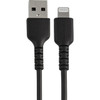 StarTechcom 6 inch15cm Durable Black USB-A to Lightning Cable Rugged Heavy Duty ChargingSync Cable for Apple iPhoneiPad MFi - of RUSBLTMM15CMB