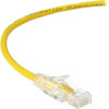 Black Box Slim-Net Cat6a UTP Patch Network Cable - 3 ft Category 6a Network Cable for Patch Panel Wallplate Network Device - First C6APC28-YL-03