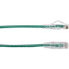 Black Box Slim-Net Cat6a UTP Patch Network Cable - 7 ft Category 6a Network Cable for Patch Panel Wallplate Network Device - First C6APC28-GN-07