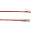 Black Box Slim-Net Cat6a UTP Patch Network Cable - 7 ft Category 6a Network Cable for Patch Panel Wallplate Network Device - First C6APC28-RD-07