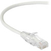 Black Box Slim-Net Cat6a UTP Patch Network Cable - 7 ft Category 6a Network Cable for Patch Panel Wallplate Network Device - First C6APC28-WH-07