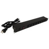 Hammond 19 inch 8 Outlet Horizontal Rack Mount Power Strip - 6ft Cord 5-20P Plug 5-20R Front Receptacles