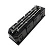 C13 Locking Receptacle - 4 Tier - 6.3mm Terminal, 1.5mm Panel Thickness - Black (IEC-Lock Part #: PA135015BK4)