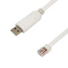 6ft USB A Male to RJ45 Male Cisco Console Cable - White FTDI Chip