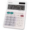 Sharp Calculators EL-310WB 8-Digit Professional Mini-Desktop Calculator - 4-Key Memory Sign Change Backspace Key Auto Power Off - EL310WB