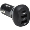 Tripp Lite Auto Adapter - 12 V DC Input - 5 V DC3 A 9 V DC 12 V DC Output - Black U280-C03-36W-1B