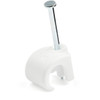 StarTechcom 100 Pk L Cable Clips w Nail - Reusable Nail-in Clamps - Cord MountingHolding Clips - Cable Tacks Wire Fasteners White CBMNMCC3
