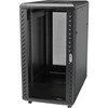 StarTechcom 18U 19 Server Rack Cabinet - 4 Post Adjustable Depth 6-32 Locking Knock Down Enclosure - Mobile wGlass Door  - 18U RK1836BKF