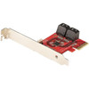 StarTechcom SATA PCIe Card 4 Port PCIe SATA Expansion Card 6Gbps Stacked Connectors Non-RAID PCI Express to SATA - SATA III PCIe 4P6G-PCIE-SATA-CARD