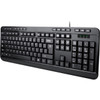 Adesso AKB-132 - Spill-Resistant Multimedia Desktop Keyboard PS2 - Cable Connectivity - PS2 Interface - 104 Key Media Player Up AKB-132PB
