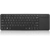 Adesso Wireless Keyboard with Built-in Touchpad - Wireless Connectivity - RF - 30 ft 9144 mm - 240 GHz - USB Interface - 78 Key Key WKB-4050UB