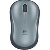 Logitech Plug-and-Play Wireless Mouse - Optical - Wireless - Radio Frequency - 240 GHz - Silver - 1 Pack - USB - 1000 dpi - Scroll - 910-002225
