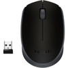 Logitech M170 Mouse - Optical - Wireless - Radio Frequency - Black - USB - Scroll Wheel - 2 Buttons - Symmetrical 910-004940