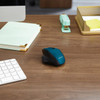 Verbatim Silent Ergonomic Wireless Blue LED Mouse - Dark Teal - Blue LED - Wireless - Radio Frequency - 240 GHz - Dark Teal - 1 Pack 70244