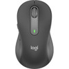 Logitech Signature M650L Mouse - Wireless - BluetoothRadio Frequency - Graphite - USB - 4000 dpi - Scroll Wheel - Large HandPalm - 910-006346