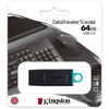 Kingston DataTraveler Exodia 64GB USB 32 Gen 1 Flash Drive - 64 GB - USB 32 Gen 1 - Black Teal - 5 Year Warranty DTX64GB