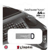 Kingston DataTraveler Kyson 64GB USB 32 Gen 1 Type A Flash Drive - 64 GB - USB 32 Gen 1 Type A - 200 MBs Read Speed - Silver - DTKN64GB